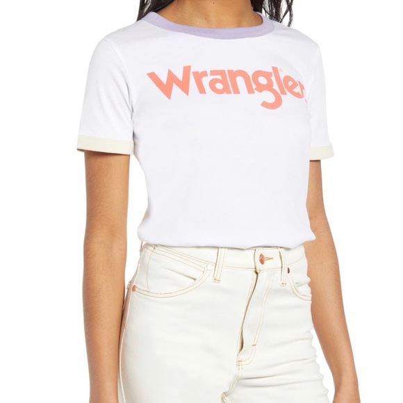 Wrangler Tops - NWT Wrangler Ringer logo tee